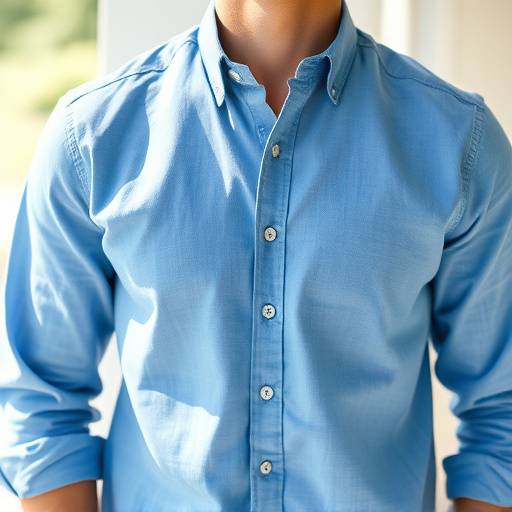 Camisa de linho azul, sinônimo de elegância e frescor