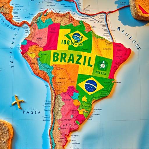 Mapa de localizaäão da Camisas Brasileiras